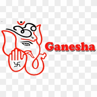 Ganesha Swastik Png - Simple Drawing Of Ganapathi Clipart