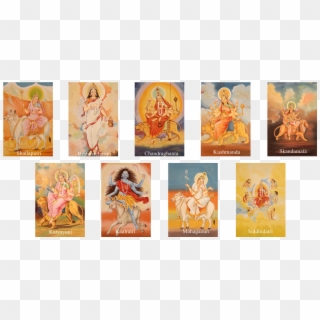 Nine Dimensions Of Maa Durga - Durga Clipart