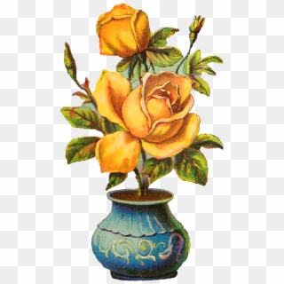 Yellow Roses Are My Favorite Flower I Created This - Rose Flower Hd Pot Clipart