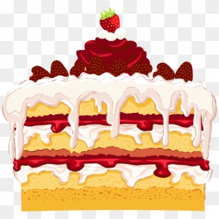 Birthday Cake Clip Art Free - Strawberry Cake Clipart Free - Png Download