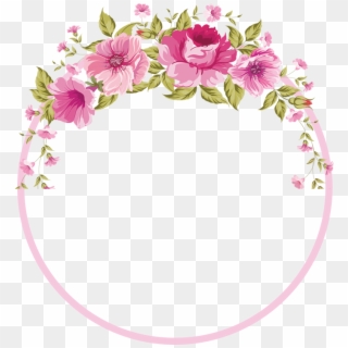 Border Flowers Rose Clip Art - Flower Border Pink Png Transparent Png