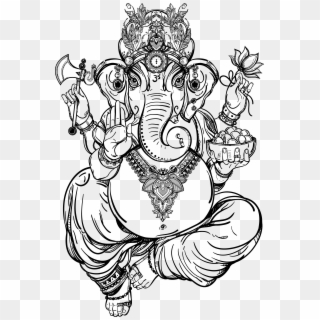 Collection Of Free Black And White Download - Ganesh Png Black And White Clipart