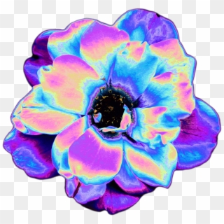 Holo Holographic Tumblr Vaporwave Aesthetic Flower - Aesthetic Tumblr Png Clipart