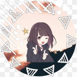 Pfp Anime Girl Kawaii Brunette White Background - Kawaii Anime Pfp Clipart