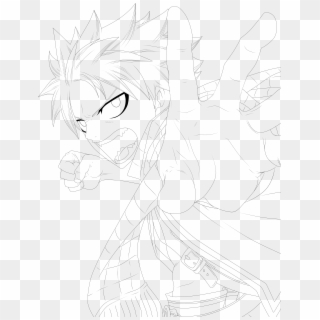 Cute Anime Girl Coloring Pages - Natsu Dragneel Lineart Clipart
