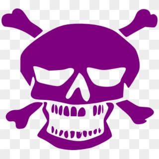 Purple Skull Clip Art At Clker - Skull Logo Png Transparent Png