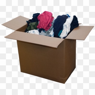 Cardboard Box Filled With Clothes , Png Download Clipart
