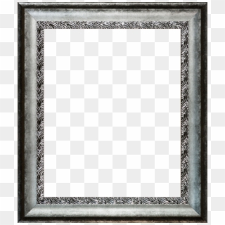 Distressed Ornate Silver Custom Stacked Frame - Transparent Silver Picture Frames Clipart