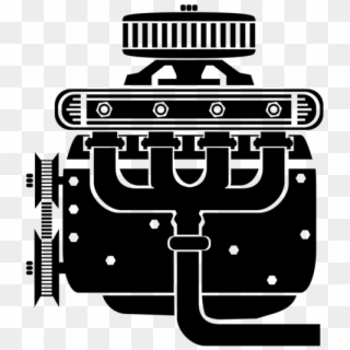 Car V8 Engine Motor Vehicle Cylinder Block - Car Engine Vector Png Clipart
