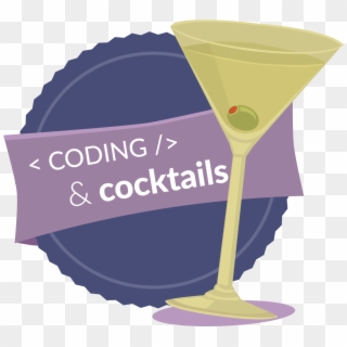 Coding & Cocktails - Martini Glass Clipart