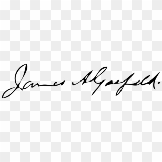 Open - President Garfield Signature Clipart