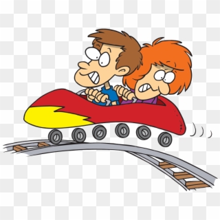 Roller Coaster Train Royalty-free Clip Art - Cartoon Roller Coaster - Png Download