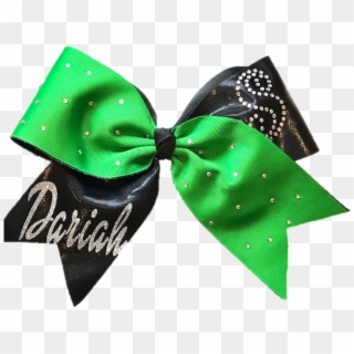 This Delightful Cheerleading - Cheer Bows Green Black An White Clipart