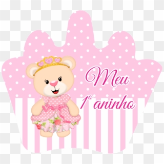 Adesivo Ursinha Princesa Rosa - Ursinho De Pelucia Rosa Desenho Clipart