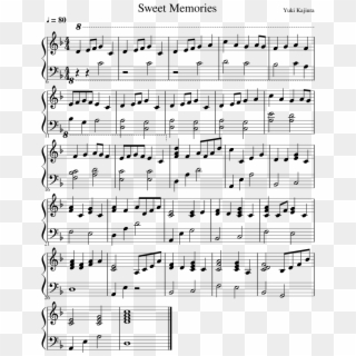 Sweet Memories/松田聖子 Sheet Music Composed By 作曲： 作詞： - Sweet Memories Seiko  Matsuda Piano Clipart (#821300) - PikPng