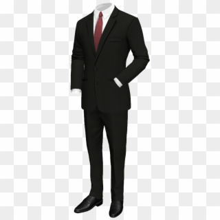 Black Wool Suit - Black With White Trim Tux For Wedding Clipart