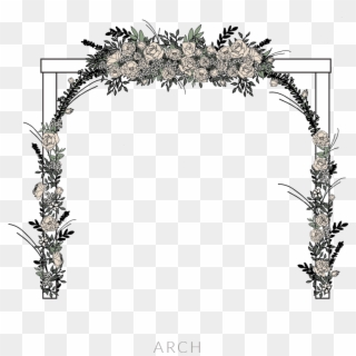 Wedding Menu Pics Words-04 - Floral Design Clipart