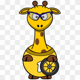 This Free Icons Png Design Of Giraffe Cyclist Clipart