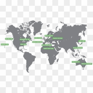 Offer Cloud, Data Center And Managed Services To Customers - Silhouette World Map Stencil Clipart