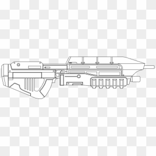 Halo Assault Rifle Drawing - Assault Rifle Clipart