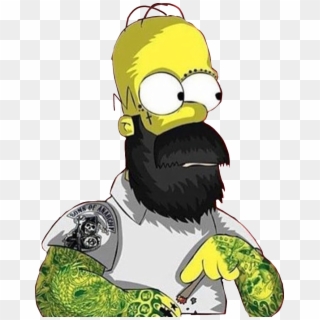 Homer Simpson Beard Marihuanna Porro Sonsofanarchy - Los Simpson Barber Shop Clipart