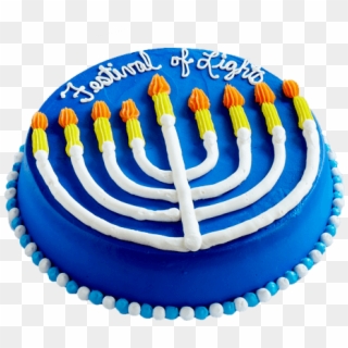 Festival Of Lights Round Cake - Carvel Hanukkah Cake Clipart