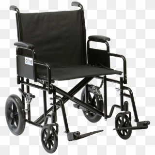 Black Wheelchair - Bariatric Steel Transport Chair Clipart