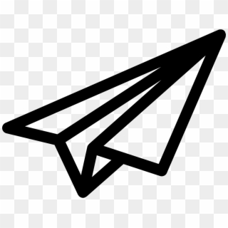 Paper Airplane Outline Comments - Paper Plane Logo Png Clipart