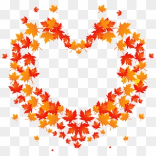 Free Png Download Autumn Leaves Heart Transparent Clipart - Autumn Leaves Heart Png