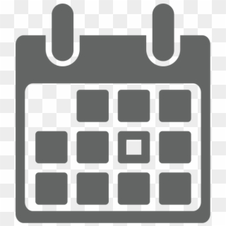 White Grid Transparent - Calendar Icon Png Clipart