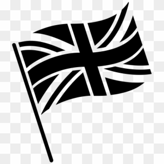 Uk Flag Icon Black And White , Png Download - Union Jack Clipart