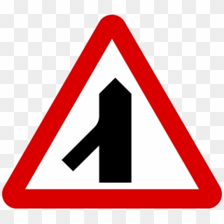 Mauritius Road Signs - Traffic Merges From Left Clipart