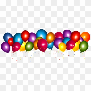 Balloon Box, Birthday Clips, Colourful Balloons, Confetti - Balloons And Confetti Png Transparent Png
