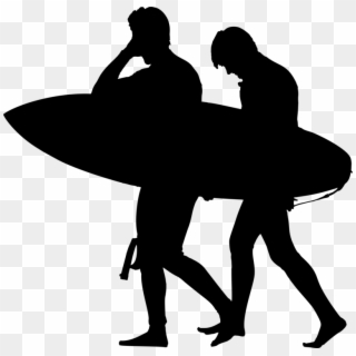Surfing Silhouette Computer Icons Download Free Commercial - Surfer Silhouette Png Clipart