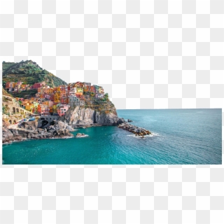 Italian Architecture By The Beach - Manarola Clipart