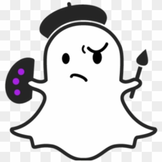 Snapchat Clipart Smiling Ghost - Snapchat Black Transparent Logo - Png Download