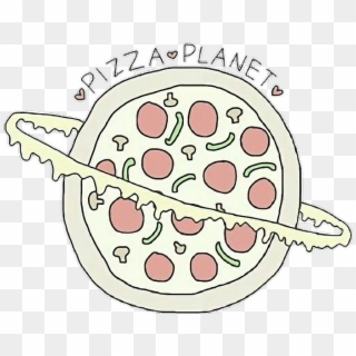 Tumblr Planet Pizza Inscription - Pizza Planet Drawing Clipart