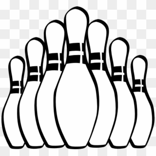 Vector Transparent At Getdrawings Com Free For Personal - Bowling Pins Clipart Black And White - Png Download