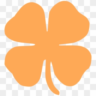 Four Leaf Clover Orange Clipart
