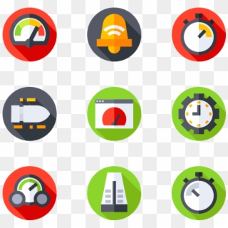 Speedometer And Time - News Icon Vector Clipart
