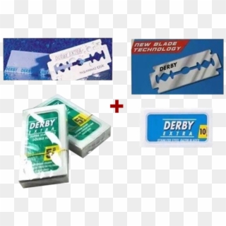 Derby Extra Double Edge Razor Blades Blue Green Pack - Derby Extra Clipart