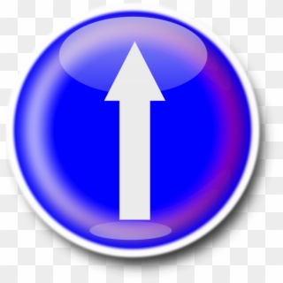 Traffic Sign One-way Traffic Road Computer Icons - Straight Ahead Sign Clipart