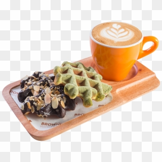 Waffles & Coffee - White Coffee Clipart