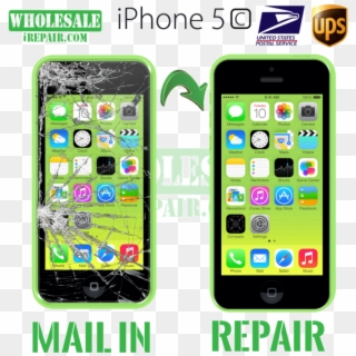 Iphone 5c Glass & Lcd Replacement Mail In Repair Parts - Iphone 5c Layout Clipart