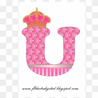 Alfabeto Con Corona Dorada Y Rosa - Royal Princess Alphabet Font Png Clipart