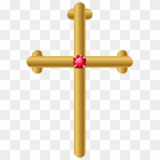 Gold Cross Transparent Background - Golden Cross Png Clipart
