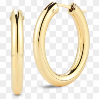 Perfect Gold Hoops Medium Round Hoop Earrings - Body Jewelry Clipart
