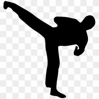 Clip Art Royalty Free Download Kickboxer Silhouette - Karate Png Transparent Png