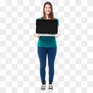 Girl With Laptop - Girl Clipart