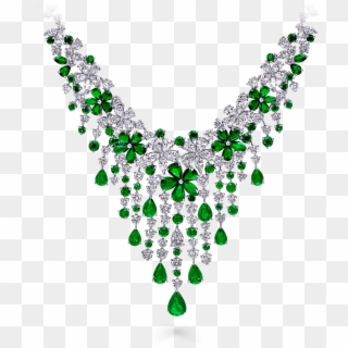 A Graff Emerald And Diamond Carissa Necklace - Graff Emerald Diamonds Png Clipart
